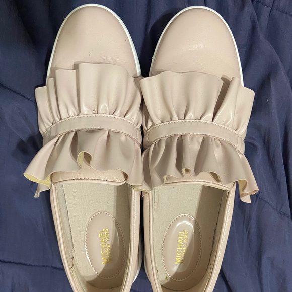 michael kors pink slip on shoes